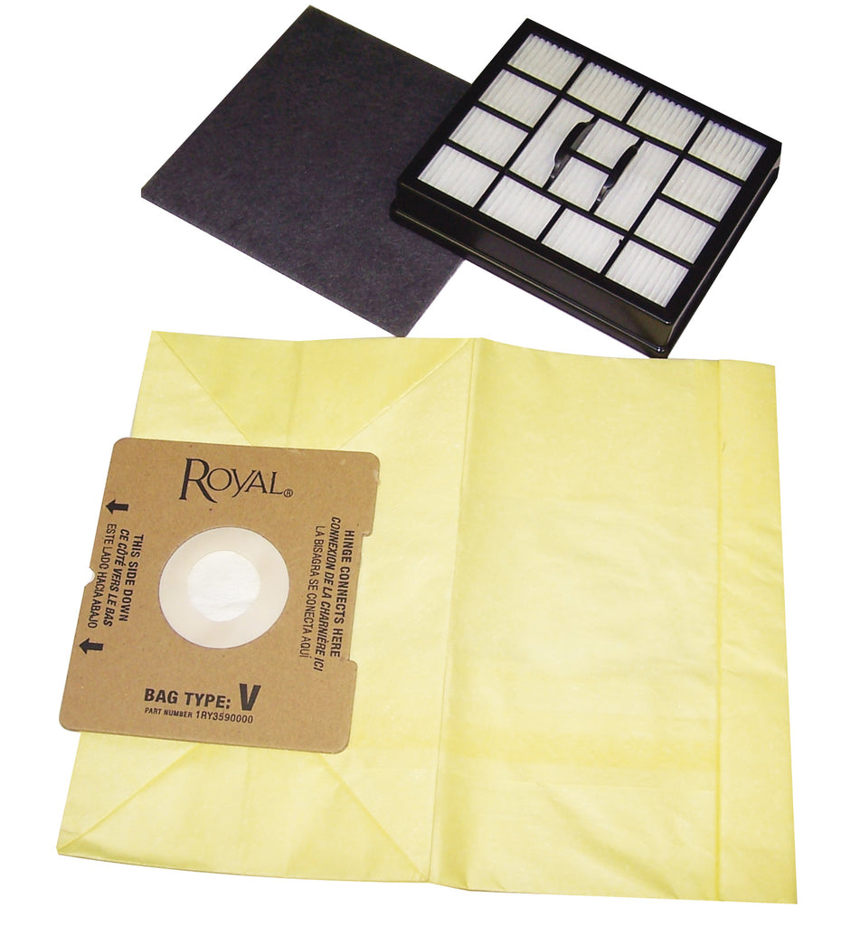 Sac en papier pour aspirateur Royal type V - paquet de 7 sacs + 2 filtres - 1RY3590000