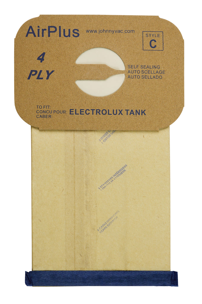 Sac en papier pour aspirateur Electrolux avec réservoir - style C AirPlus - boîte de 100 sacs - en vrac - 805FPC*