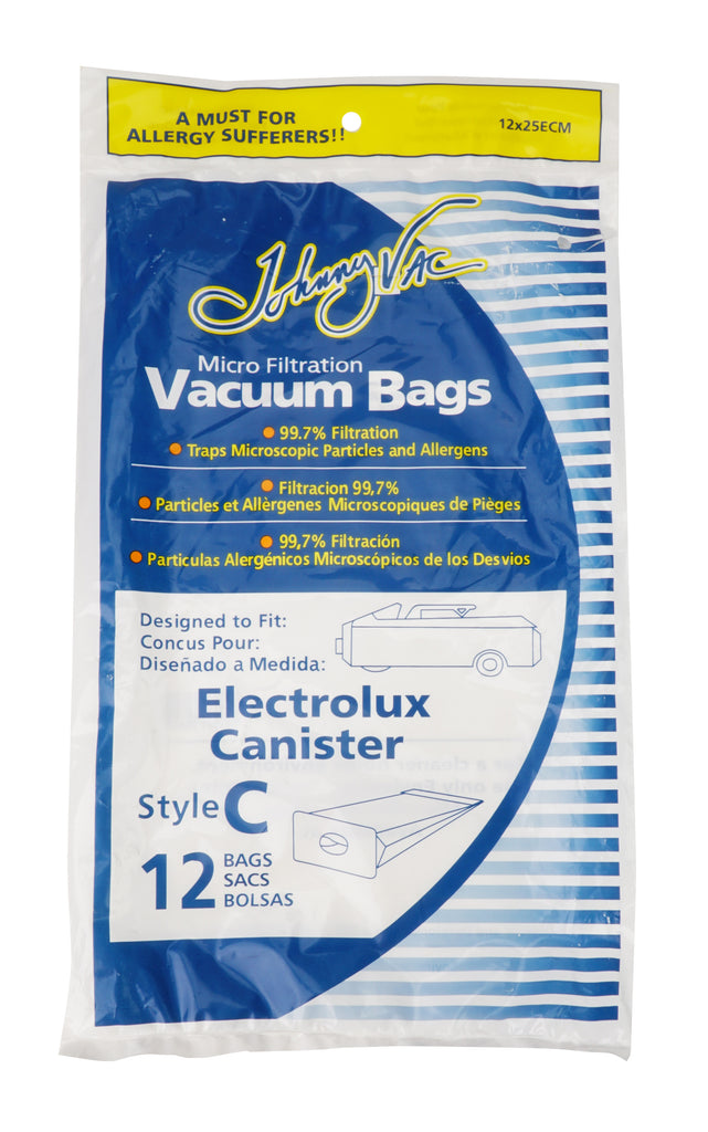 Sac en papier pour aspirateur chariot Electrolux style C - paquet de 12 sacs - Envirocare 805