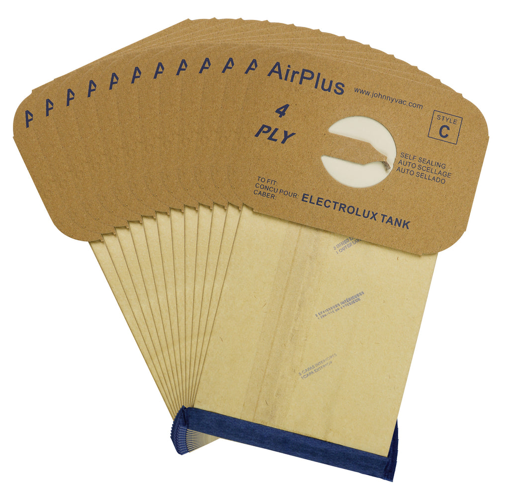 Sac en papier pour aspirateur chariot Electrolux - style C AirPlus - paquet de 12 sacs