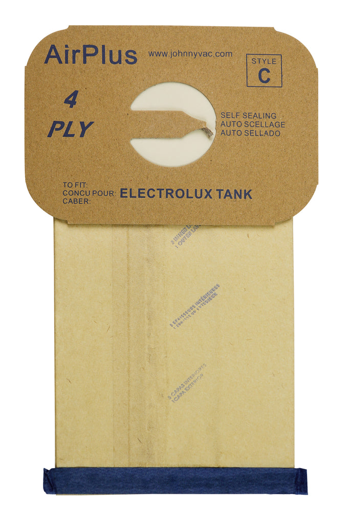 Sac en papier pour aspirateur chariot Electrolux - style C AirPlus - paquet de 12 sacs