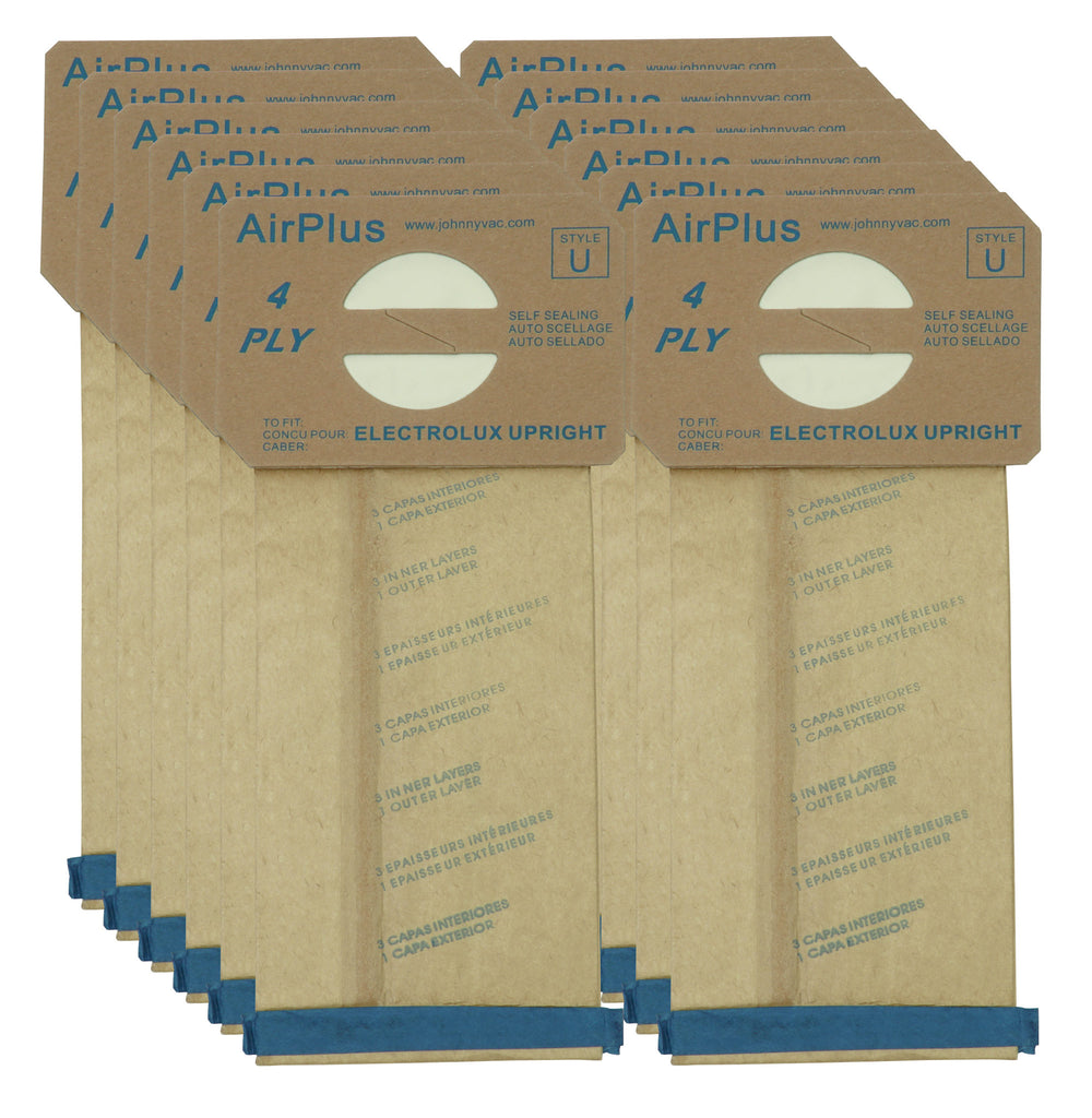 Sac en papier pour aspirateur vertical Electrolux - style U - paquet de 12 sacs