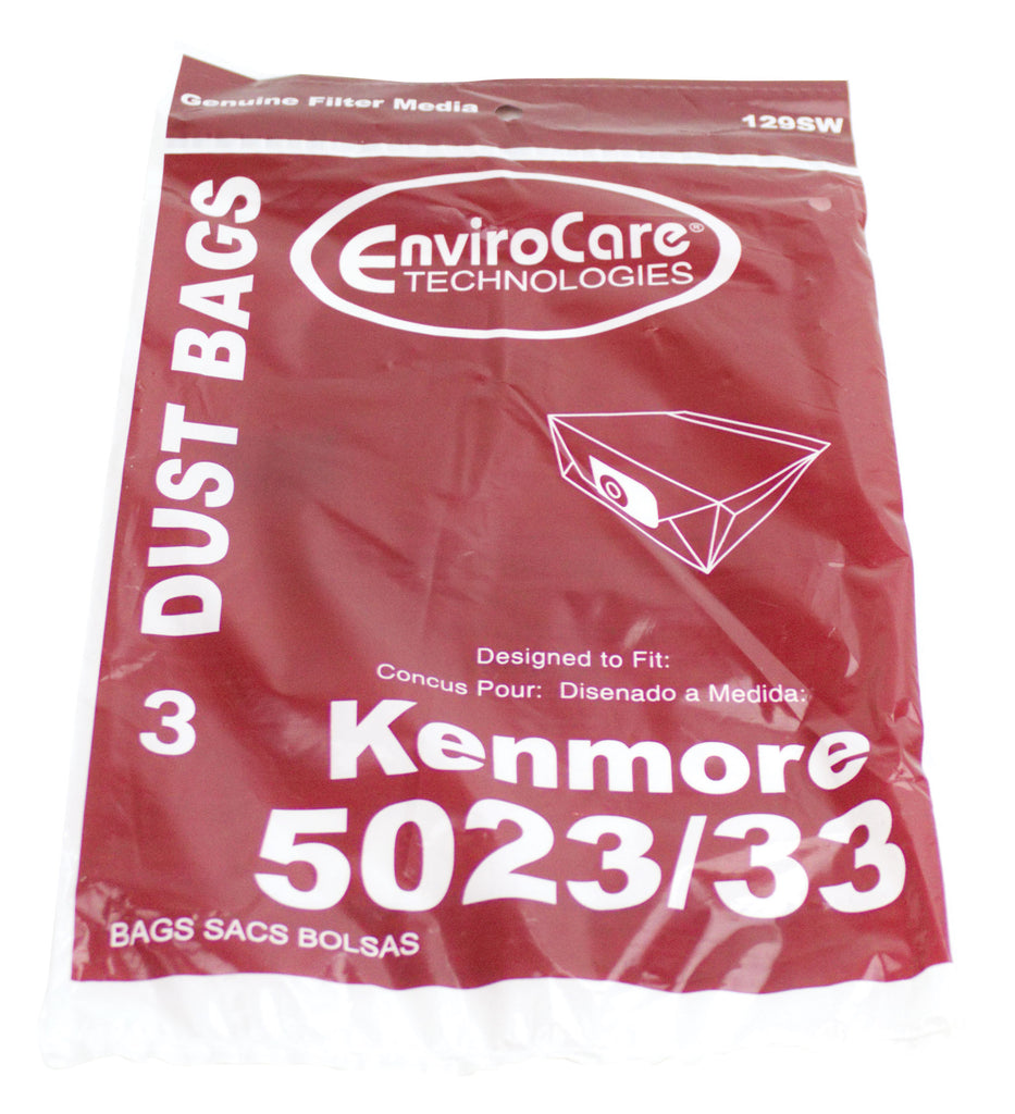 Sac en papier pour aspirateur Kenmore 5023/5033 - paquet de 3 sacs - Envirocare 129SW