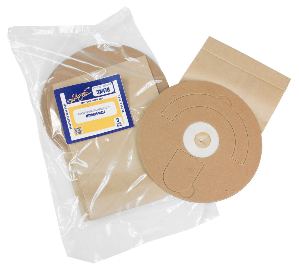 Sac en papier pour aspirateur Miracle Mate - paquet de 3 sacs