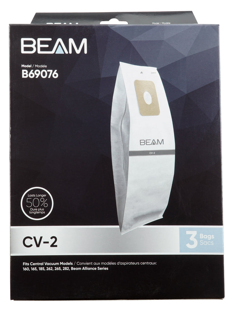 Sacs en papier pour aspirateur centraux Beam CV-2 - paquet de 3 sacs