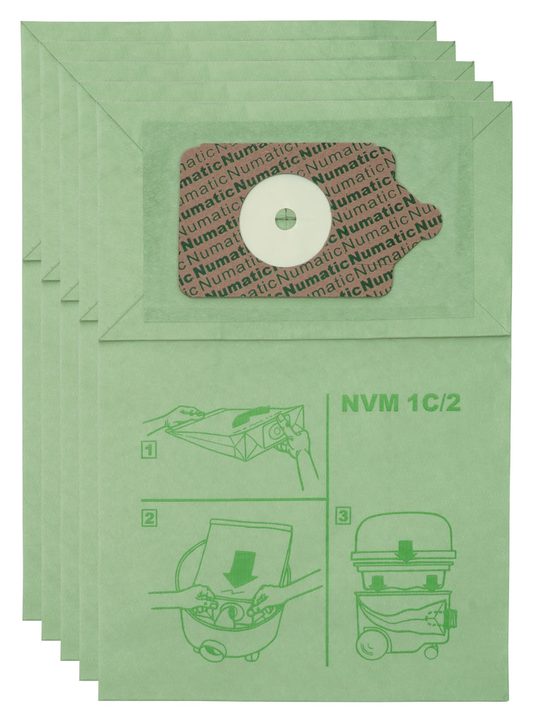 Sac en papier pour aspirateur Johnny Vac JV200 et Numatic Henry NVM1C 200, 225, 250 - paquet de 10 sacs