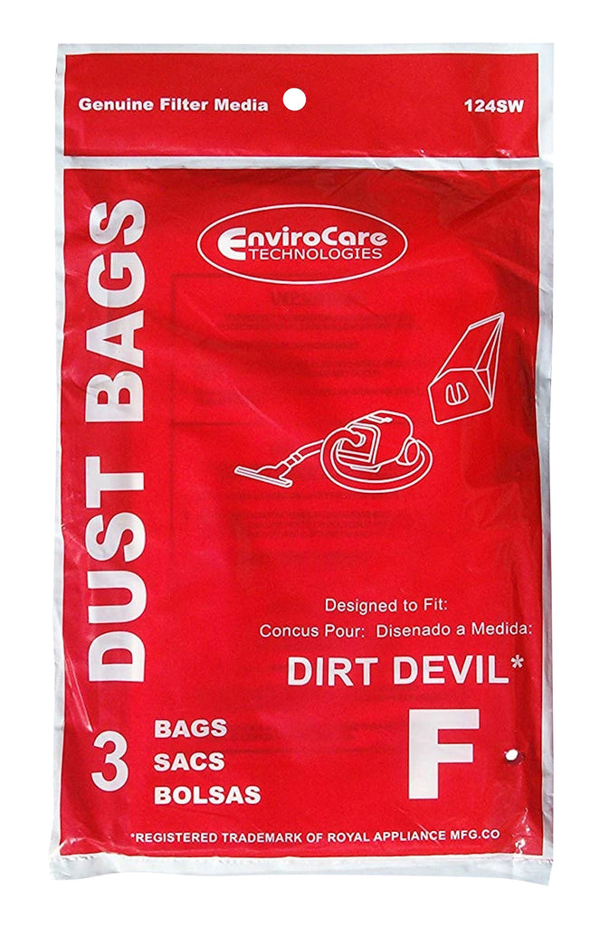 Sacs Royal  en papier de type F pour aspirateurs Dirt Devil - paquet de 3 sacs - 3200147001