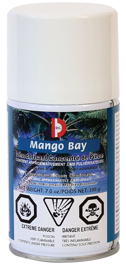 Désodorisant concentré en aérosol - dose mesurée - mangue - 3400 jets - 7 oz (199 g) Big D 473