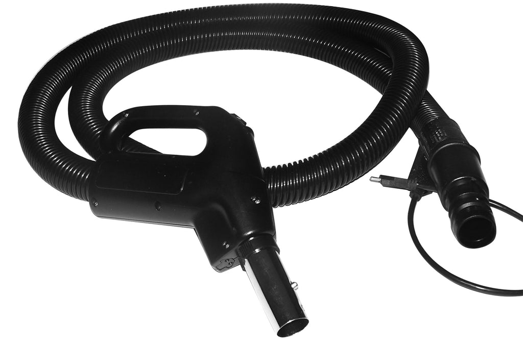 Boyau électrique pour aspirateur commercial - 2,43 m (8') - 32 mm (1 1/4") dia - noir - poignée pompe à gaz - bouton-barrure - JV5
