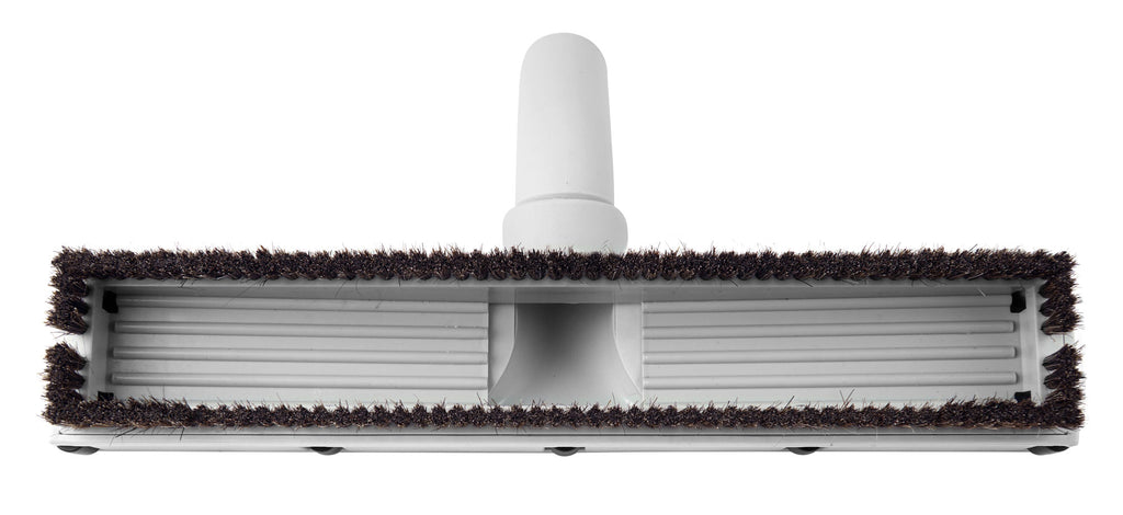 Brosse à plancher avec roues de protection sur les côtés - largeur de nettoyage de 30,5 cm (12") - 31,75 mm (1¼") dia - universel - gris