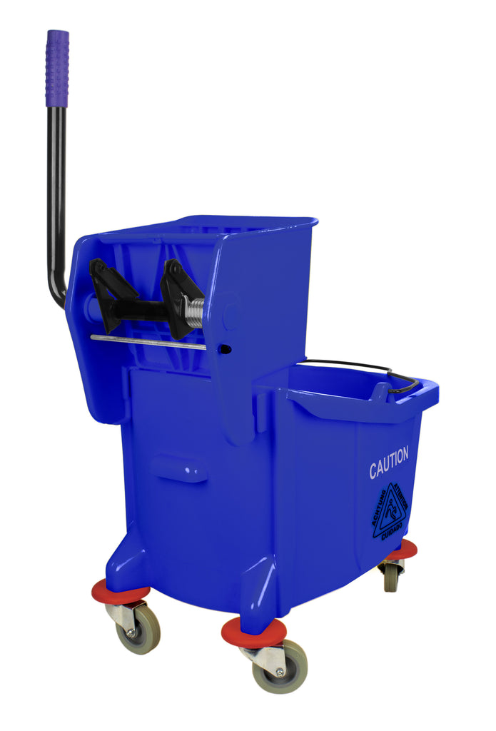 Ensemble seau et tordeur à pression latérale - 9,4 gal (36 L) - bleu