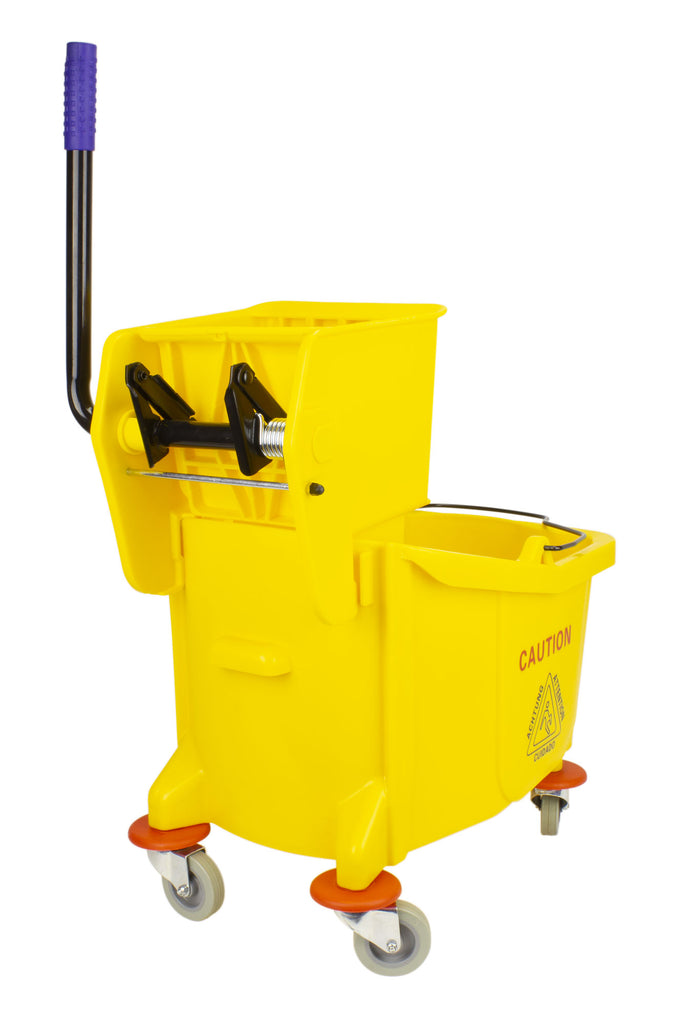 Ensemble seau et tordeur à pression latérale - 9,4 gal (36 L) - jaune