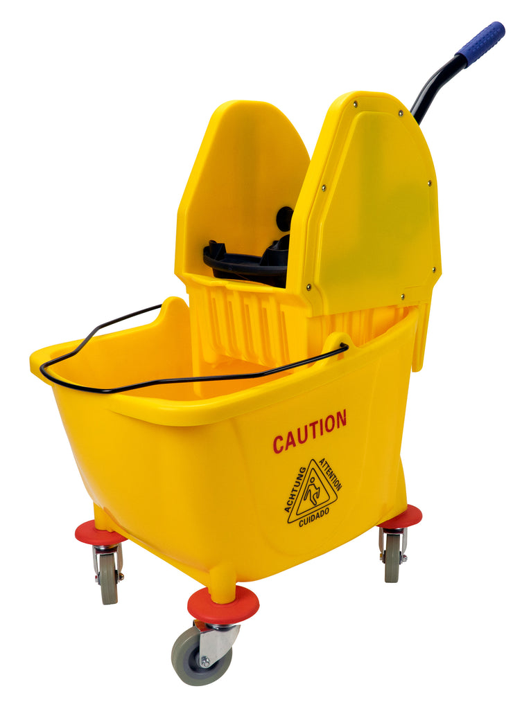 Ensemble seau et tordeur à pression descendante - 9 gal (36 L) - jaune