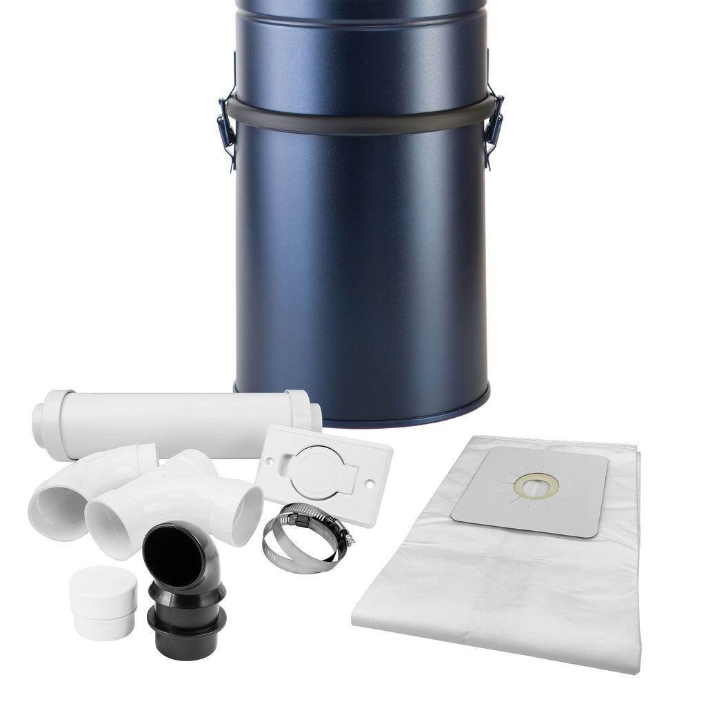 Aspirateur central Canavac - Signature  LS590 - silencieux - 465 watts-air - capacité de 5 gal (19 L) - support mural - sac et filtre HEPA