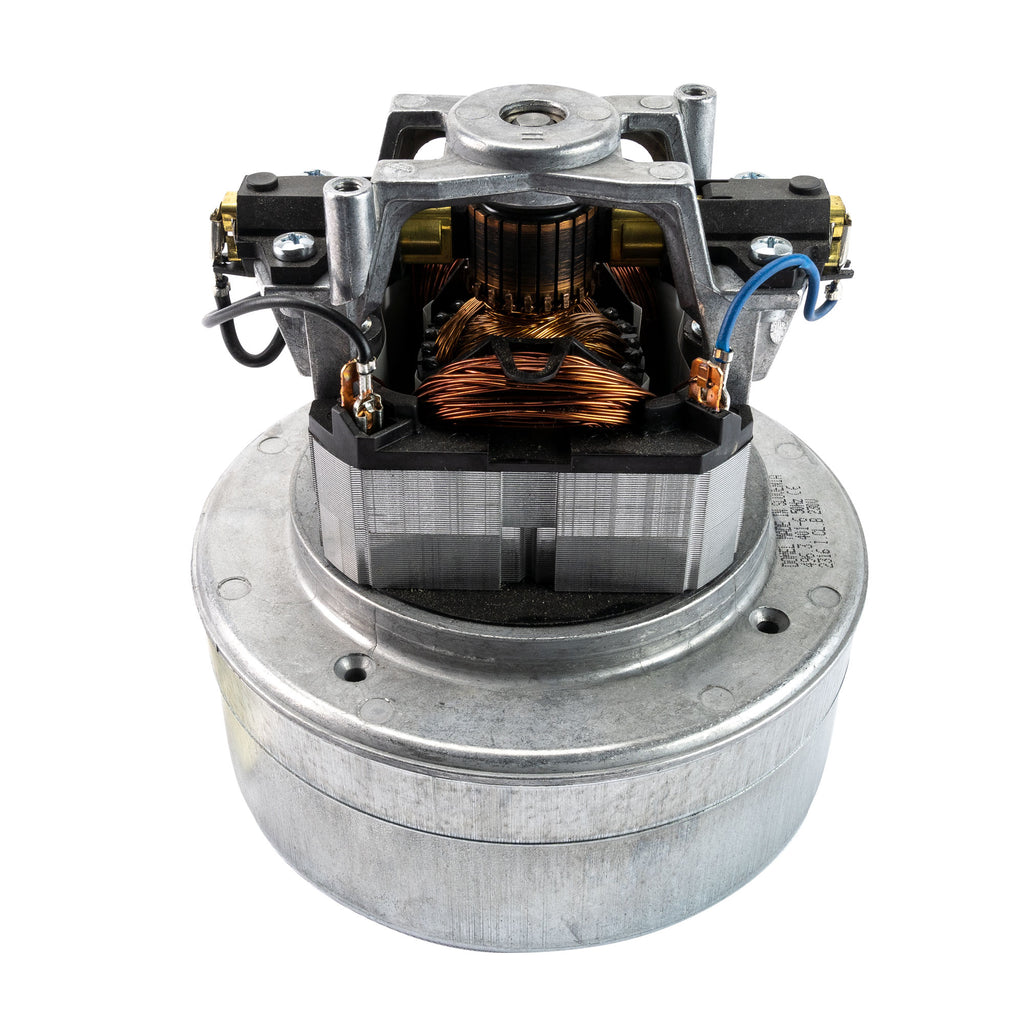 Moteur pour aspirateur "Thru-Flow" - dia 5,7" -  2 ventilateurs - 230 V - 6 A - 1100 W - 420 watts-air - levée d'eau 90" - CFM (pi3/min) 117" - Domel 496.3.401.6
