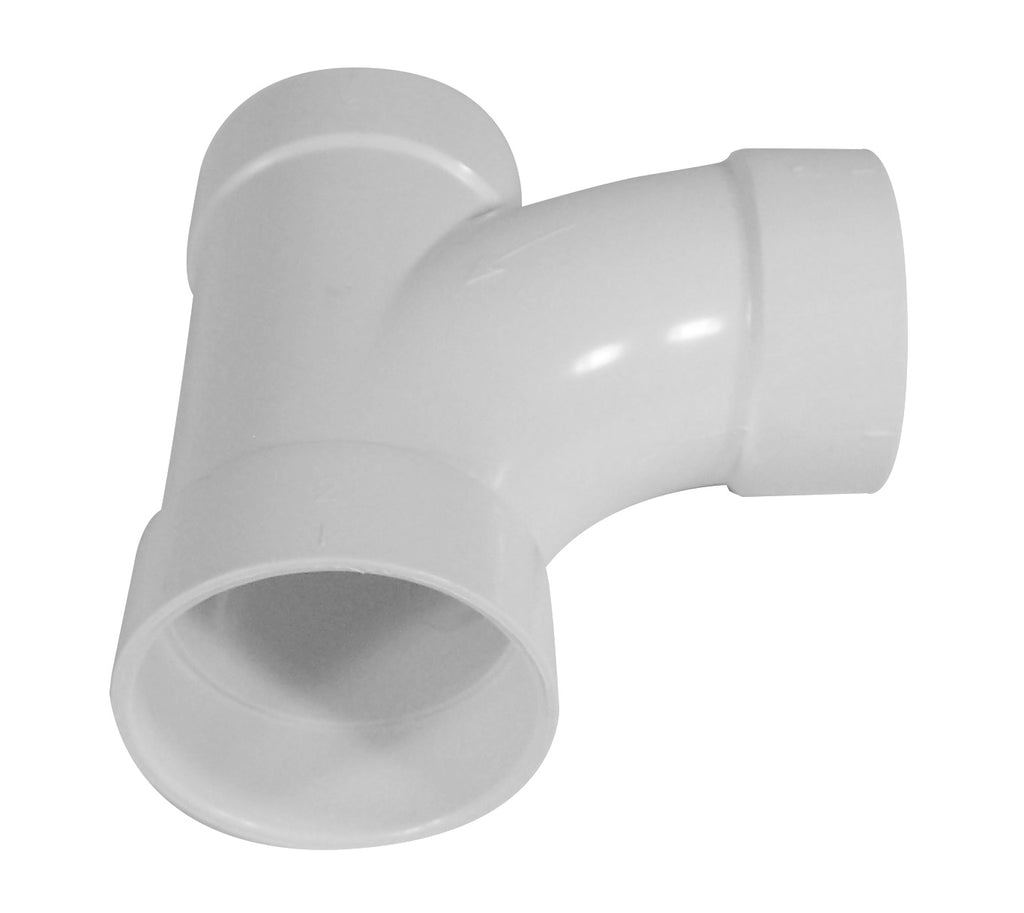 Coude 90° - raccord en "T" - pour installation aspirateur central - blanc - Hayden 765501W