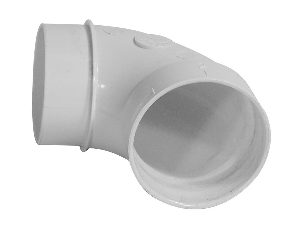 Coude 90° moyen - M/F - pour installation aspirateur central - blanc - Hayden 765509W