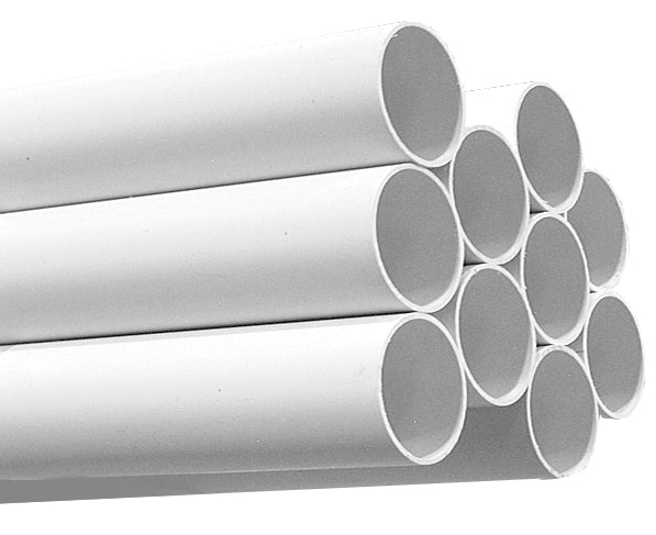 Tuyauterie en PVC - 50,8 mm (2") diamètre - 2,4 m (8') de longueur - pour installation aspirateur central - blanc - paquet de 80' - prix au pied