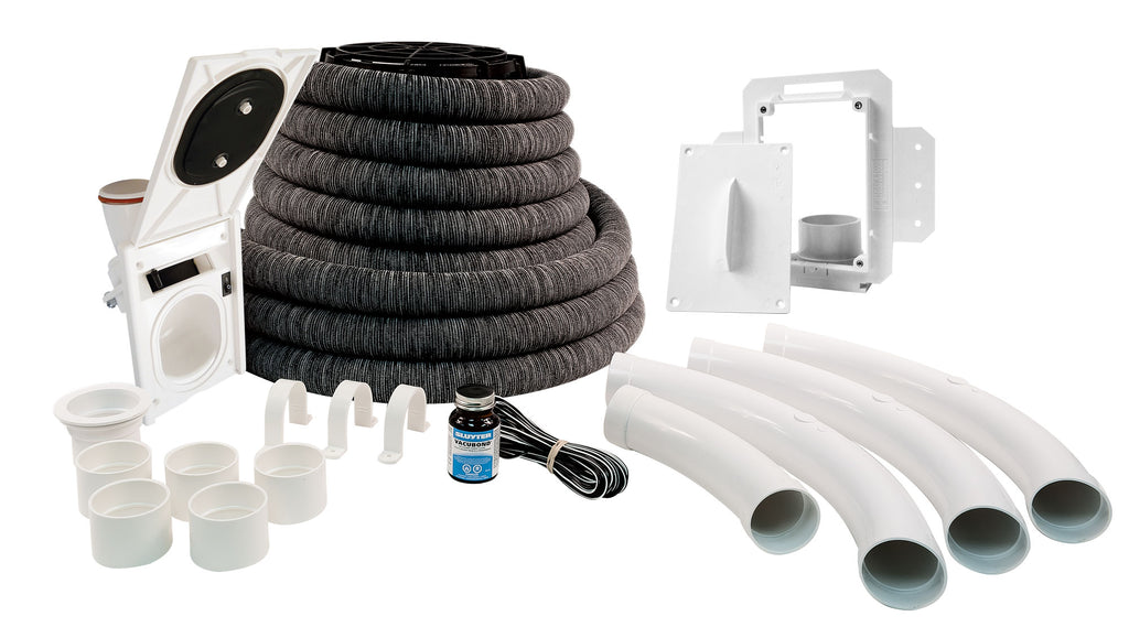 Ensemble complet d'installation Hide-a-Hose - boyau rétractable de 30' (9 m) - pour prise HS5000