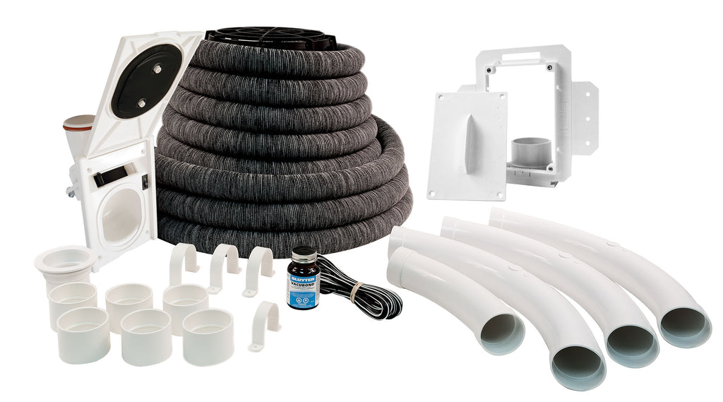 Ensemble complet d'installation Hide-a-Hose - boyau rétractable de 12 m (40') - pour prise HS5000