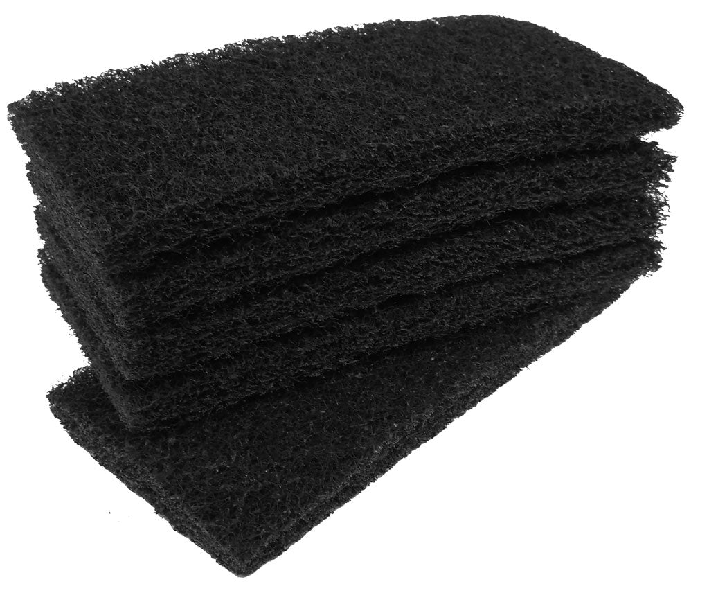 Tampons utilitaires - 4'' x 10'' (10,1 cm x 25,4 cm) - noir - paquet de 5