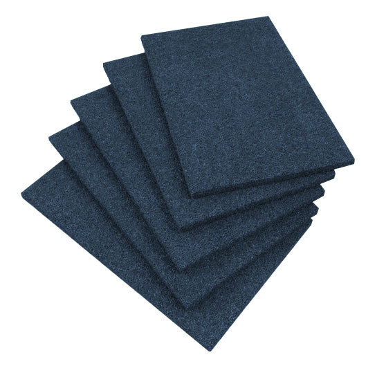 Tampons utilitaires - 4'' x 10'' (10,1 cm x 25,4 cm) - bleu - paquet de 5