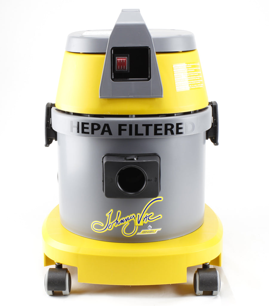 Aspirateur commercial certifié HEPA - capacité de 15 L (4 gal) - boyau de 3 m (10') - manchons en métal - brosses et accessoires inclus - Ghibli