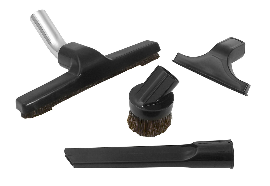 Ensemble de brosses pour aspirateur central - brosse à plancher 25,4 cm (10") - brosse à épousseter - brosse pour meubles - outil de coins - noir