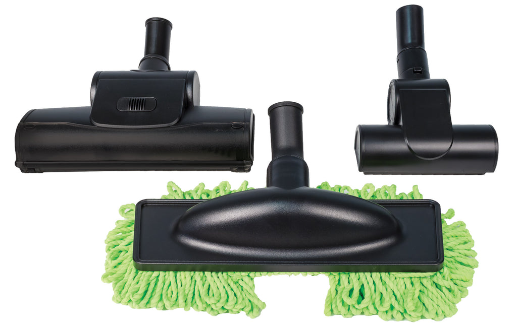 Ensemble de trois brosses comprenant 2 balais à air et une brosse en microfibre pour les planchers durs - noir