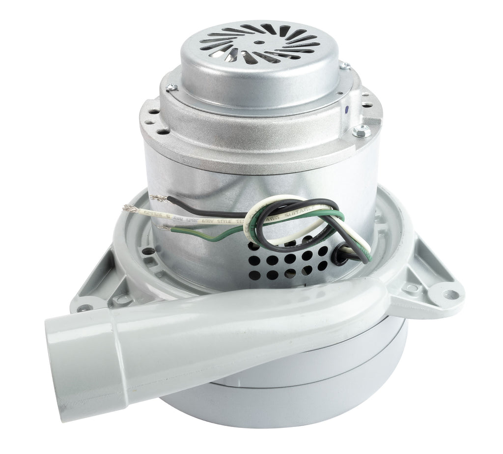 Moteur pour aspirateur tangentiel - dia 7,2" - 3 ventilateurs - 120 V - 13,8 A - 1544 W - 403 watts-air - levée d'eau 134" - CFM (pi3/min) 92,1 - peinture epoxy - Lamb/Ametek 116103-00 / 116119 (B)