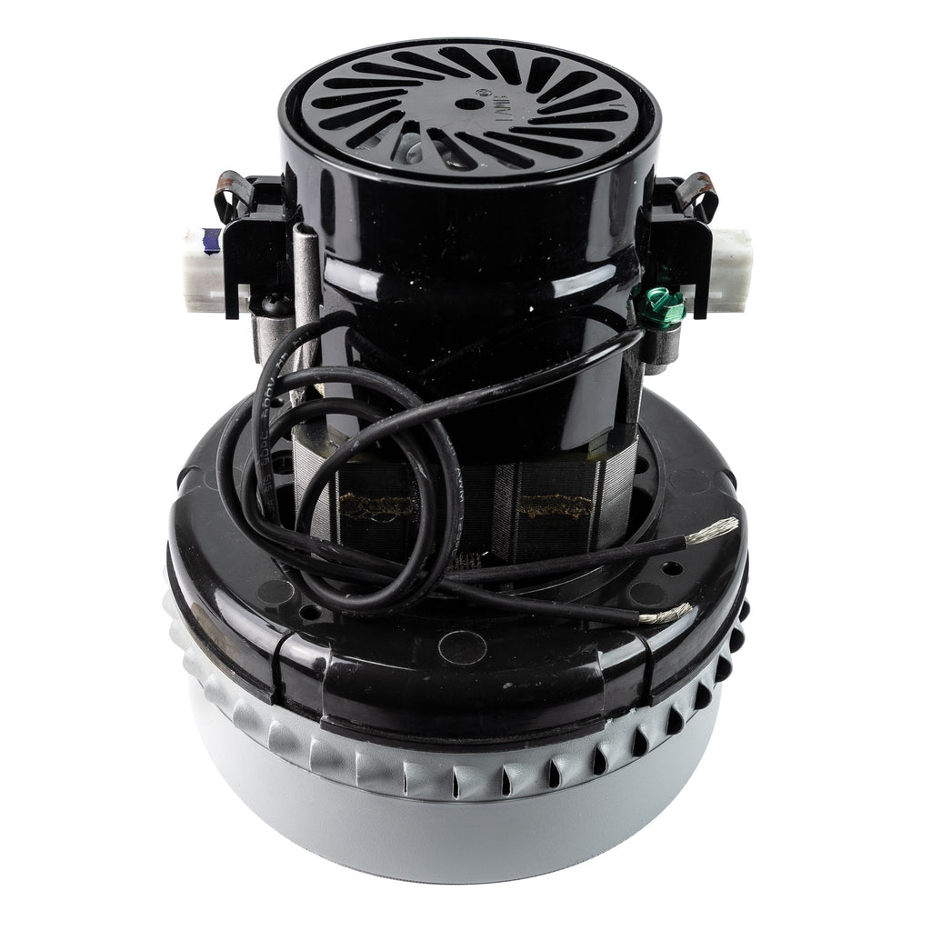 Moteur pour aspirateur "Bypass" - dia 5,7" - 2 ventilateurs - 24 V - 14,4 A - 353 W - 98 watts-air - levée d'eau 43,6" - CFM (pi3/min) 68,2 - peinture epoxy - Lamb/Ametek 116155-00