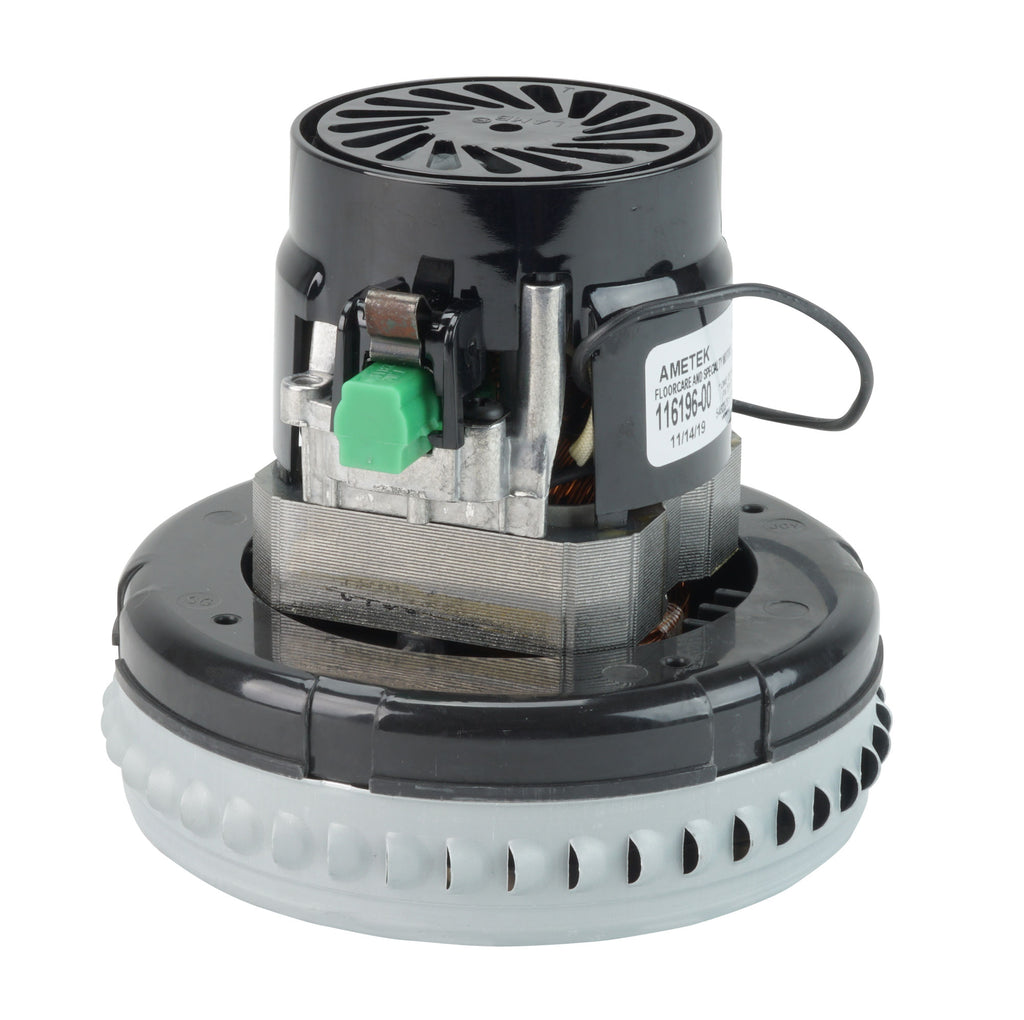 Moteur pour aspirateur "Bypass" - dia 5,7" - 1 ventilateur - 120 V - 7 A - 827 W - 291 watts-air - levée d'eau 49,5" - CFM (pi3/min) 133 - Lamb / Ametek 116196-00 (S)