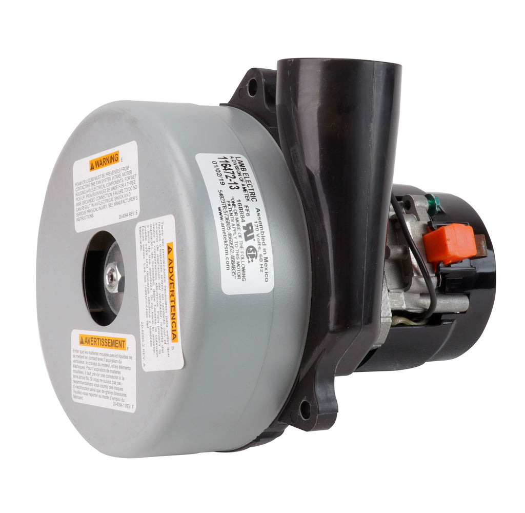 Moteur pour aspirateur tangentiel - dia 5,7" - 2 ventilateurs -120 V - peinture epoxy - Lamb / Ametek 116472-13 (S) **