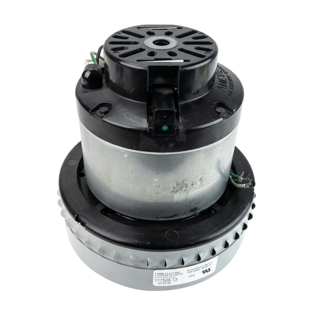 Moteur pour aspirateur "Bypass" - dia 7,2" - 2 ventilateurs - 120 V - peinture epoxy - Lamb / Ametek 117508-13 (S)