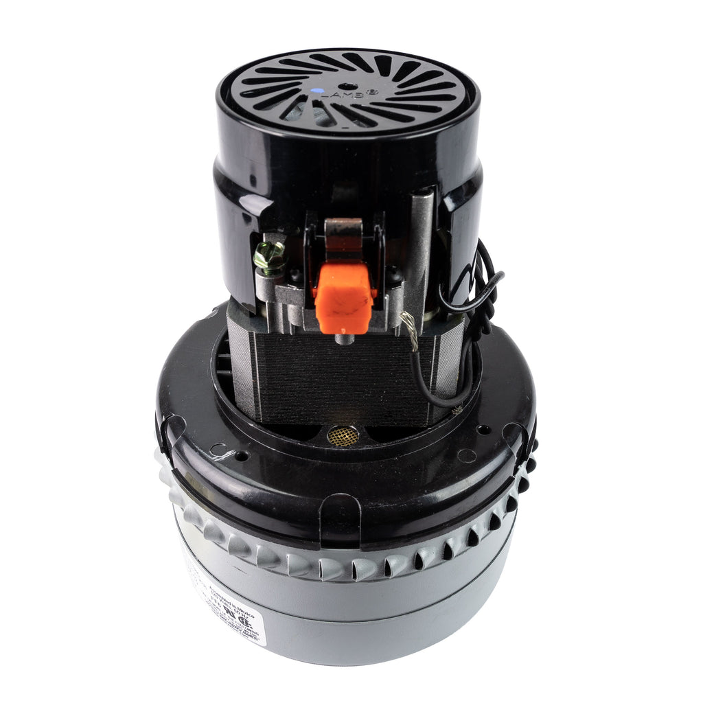 Moteur pour aspirateur "Bypass" - dia 5,7" - 3 ventilateurs - 120 V - peinture epoxy - Lamb / Ametek 116566-13 (S)