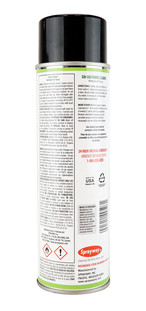 Nettoyant moussant pour tissu Fabric Cleaner de Sprayway, 19 oz (539g), SW-508