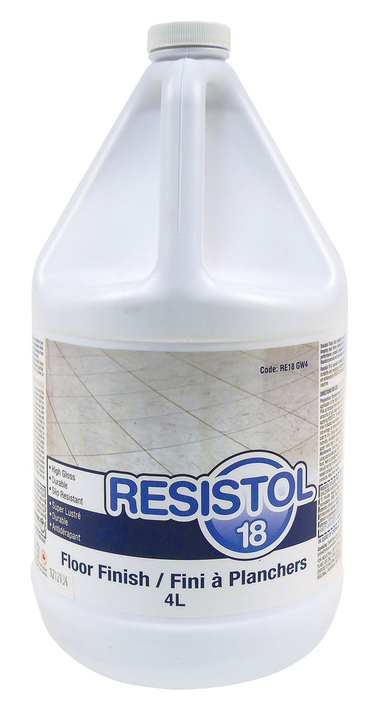Fini à plancher Resistol 18 - super lustré - durable - antidérapant - format de 4L
