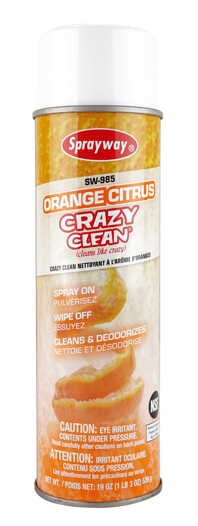 Nettoyant  Crazy Clean de Sprayway - 19 oz (539g) - arôme d'orange - SW-985