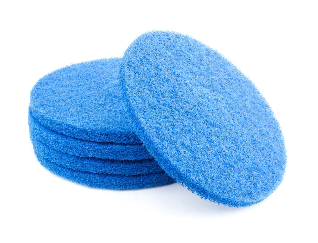 Tampons pour polisseuse à plancher - nettoyant - 14" (35,5 cm) - bleu - boîte de 5 - 66261054241